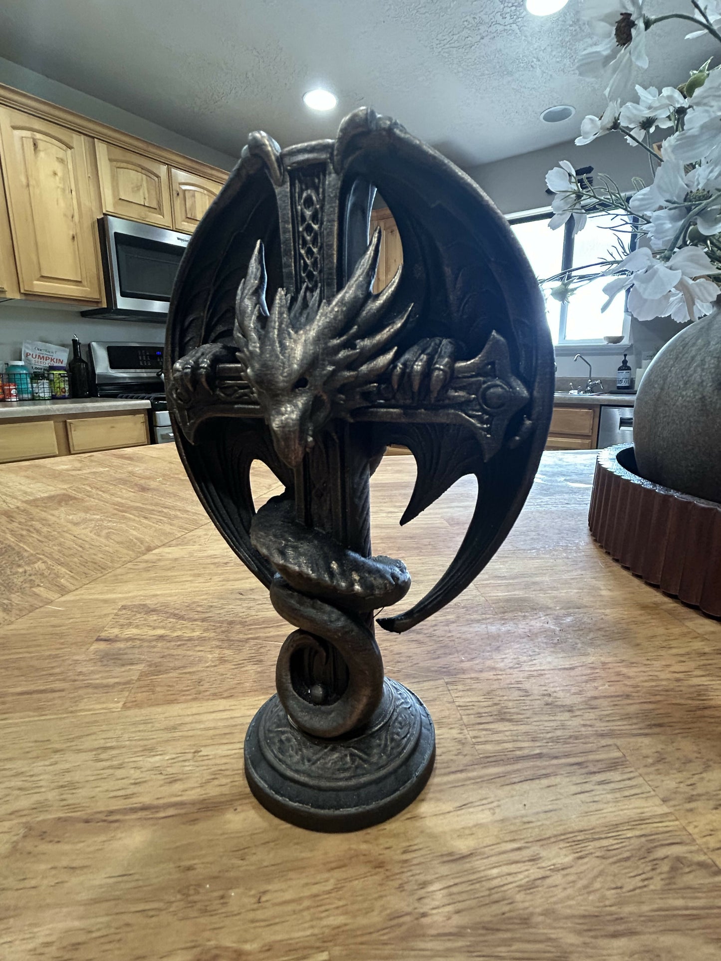 Dragon Cross Statue