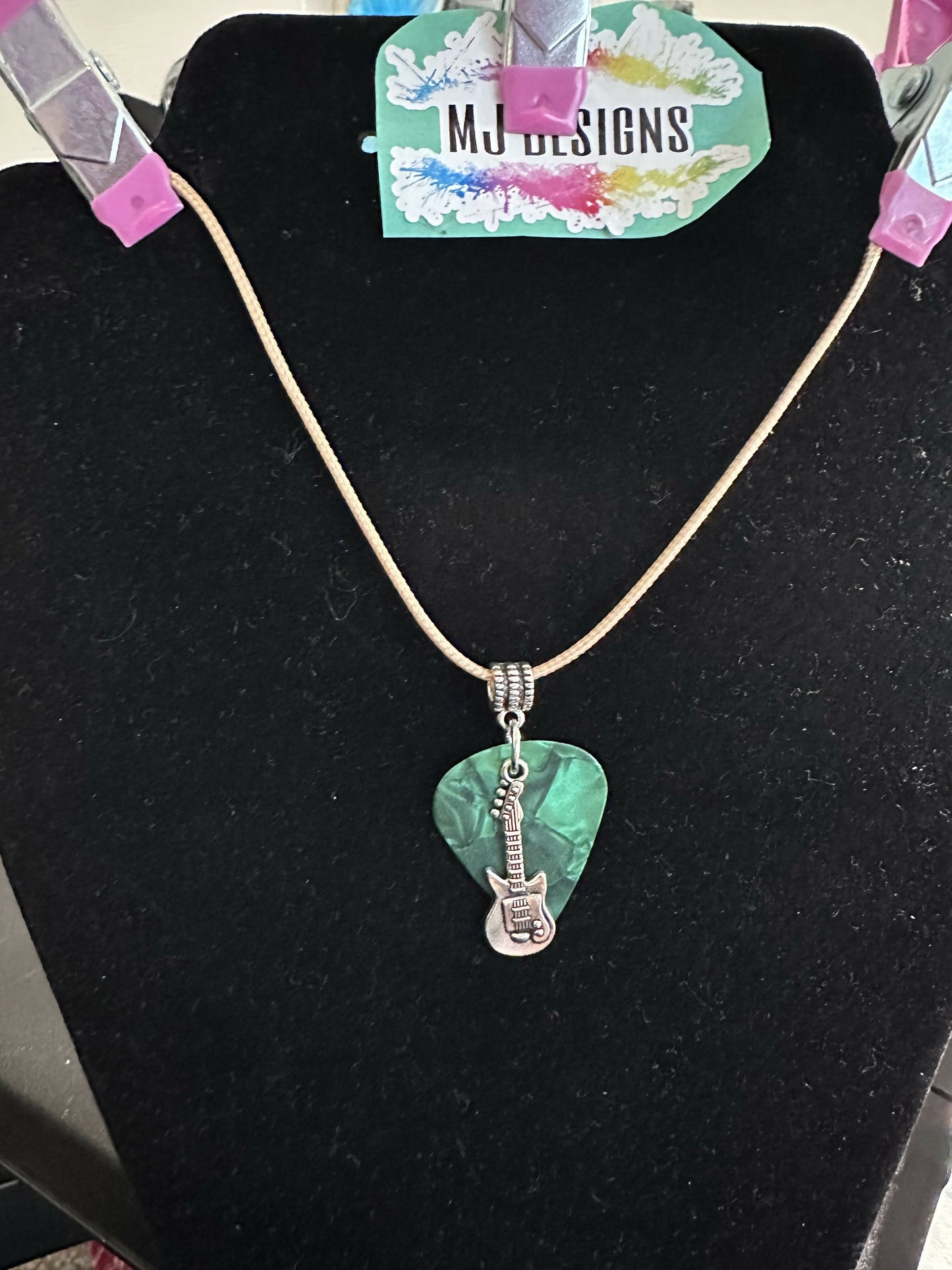 MJ guitar pick jewelry