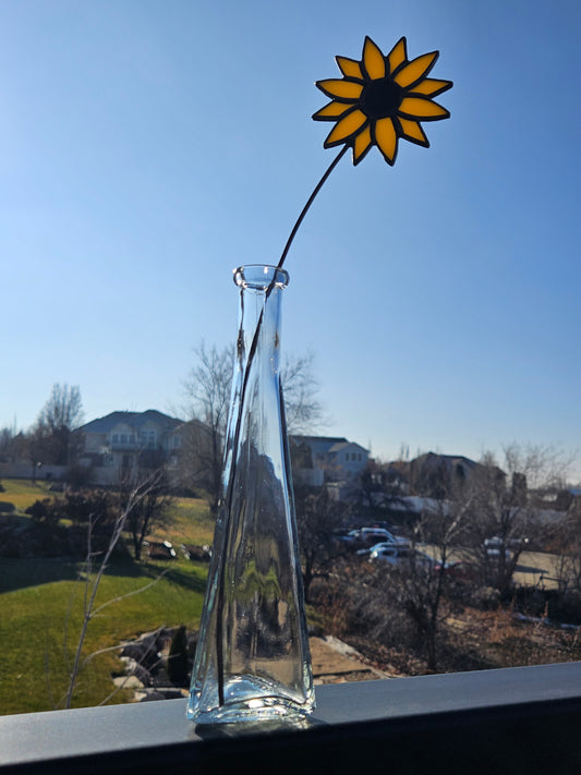 Yellow sunflower Stained Glass