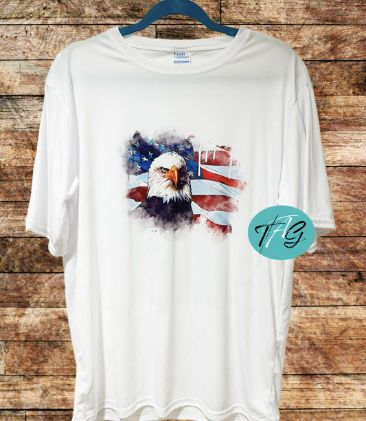 Eagle & Flag Polyester Tshirt