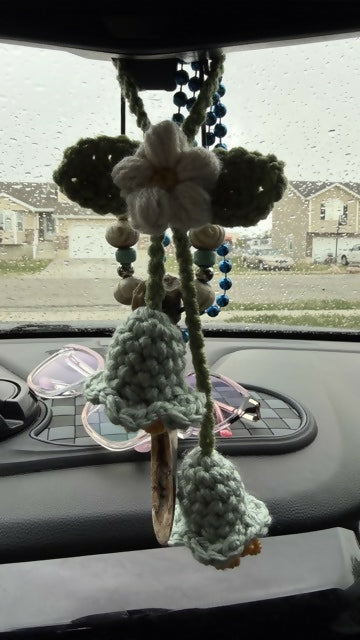 Crochet car mirror charms