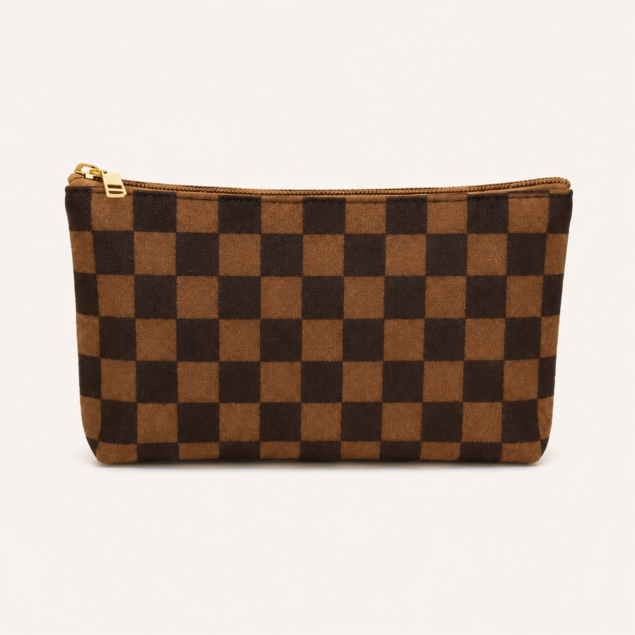 Checkered Travel Cosmetic Pouch