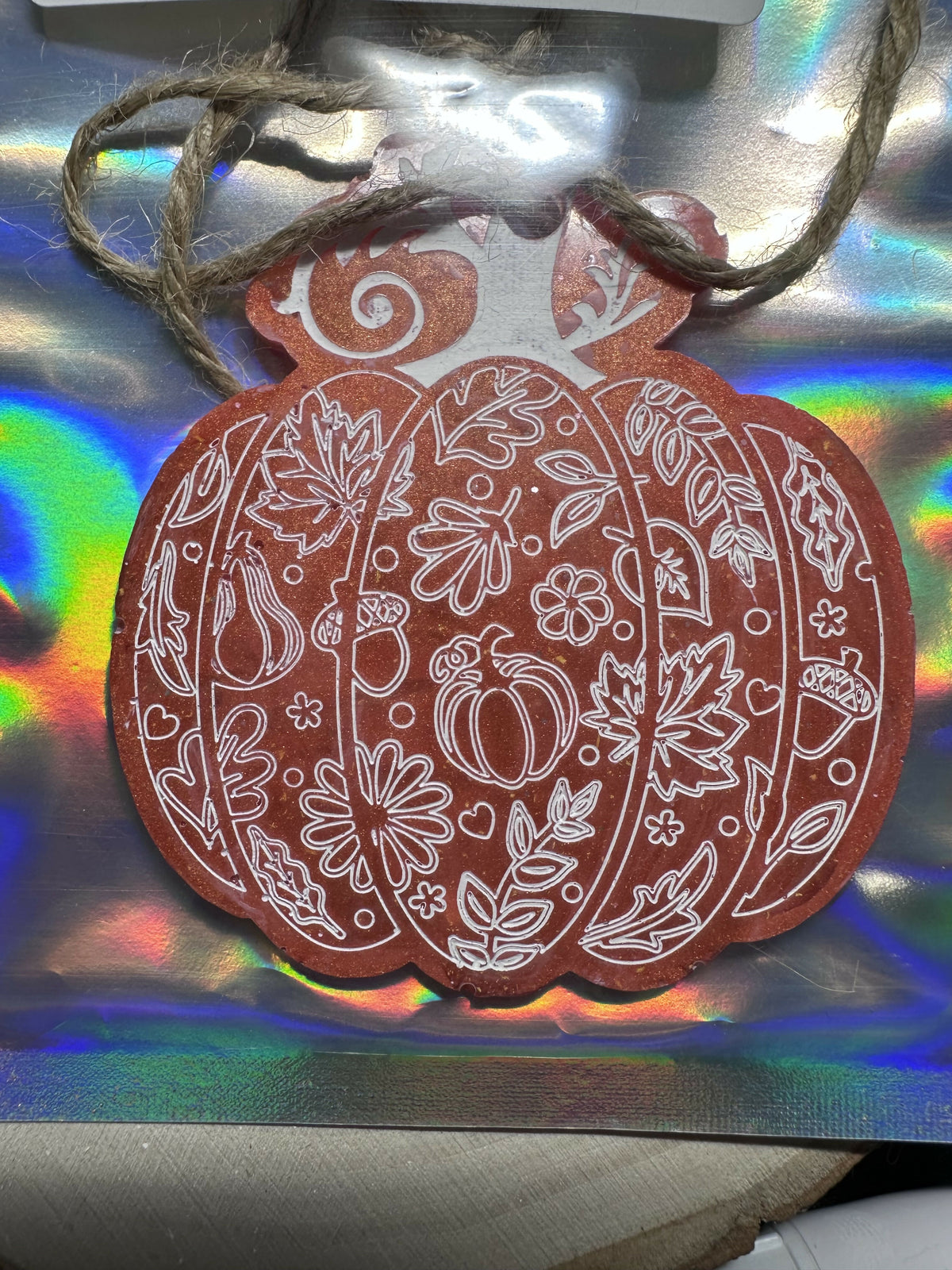 MJ Resin pumpkin ornament