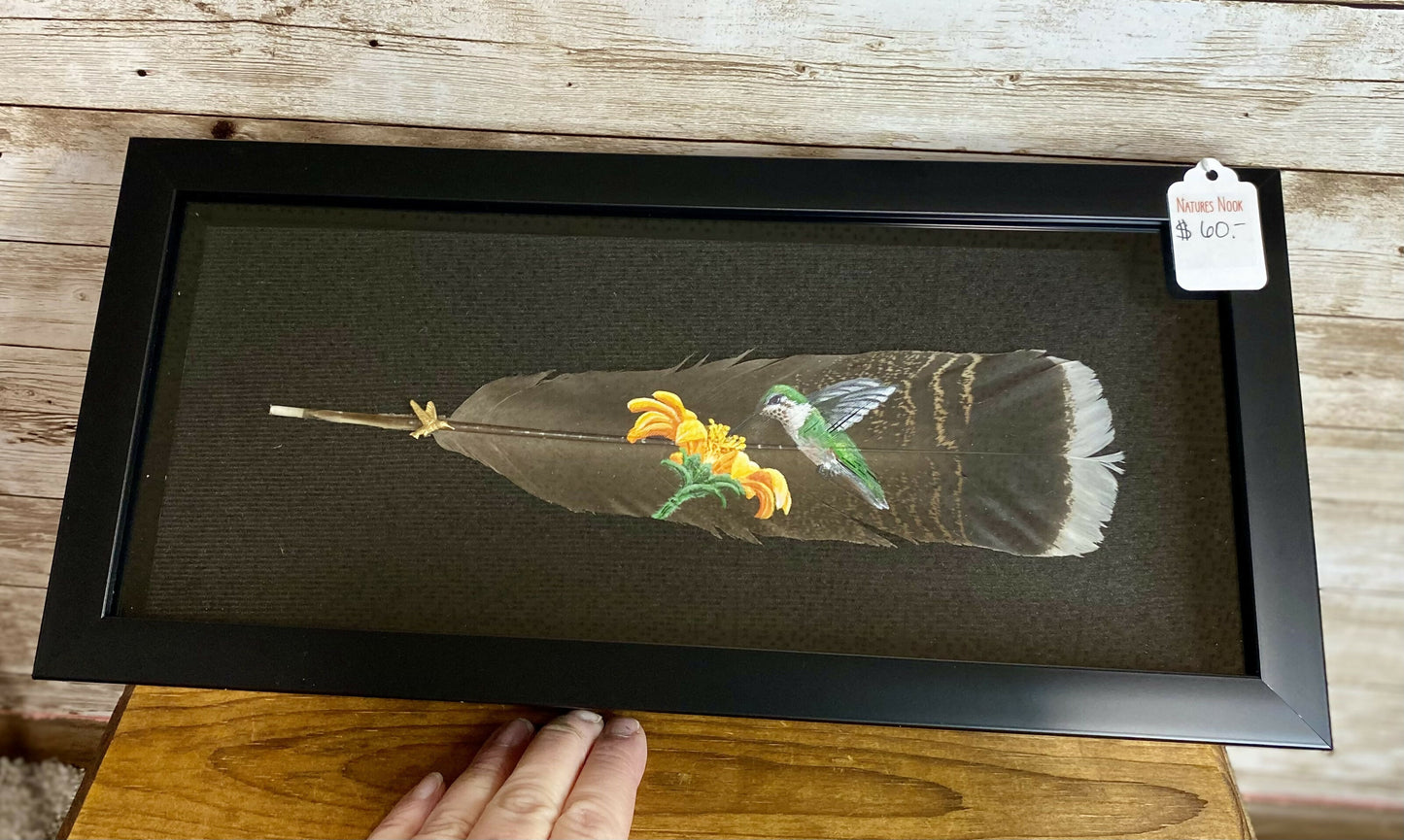 Hand painted feathers