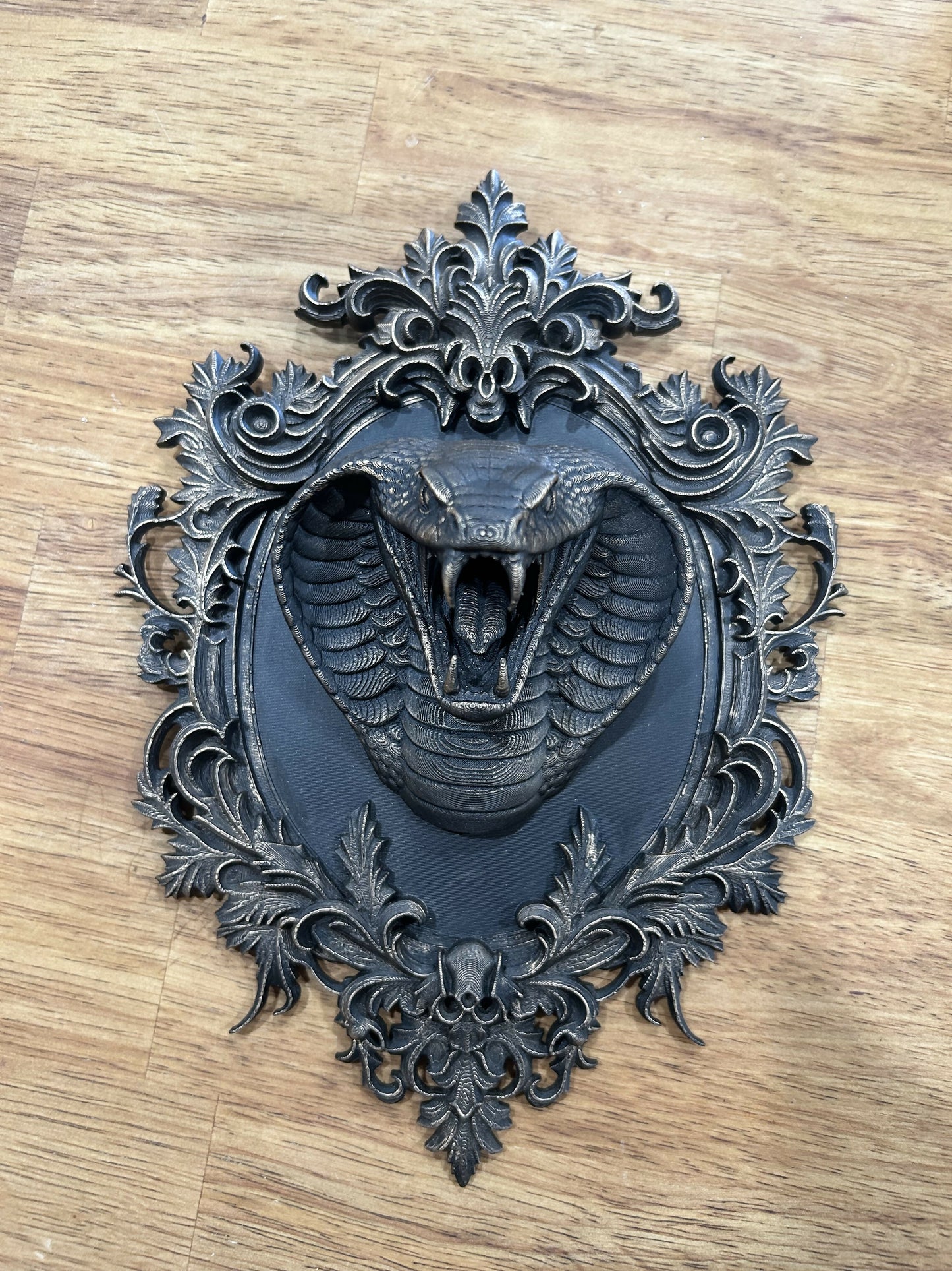 Rattlesnake head wall hanging