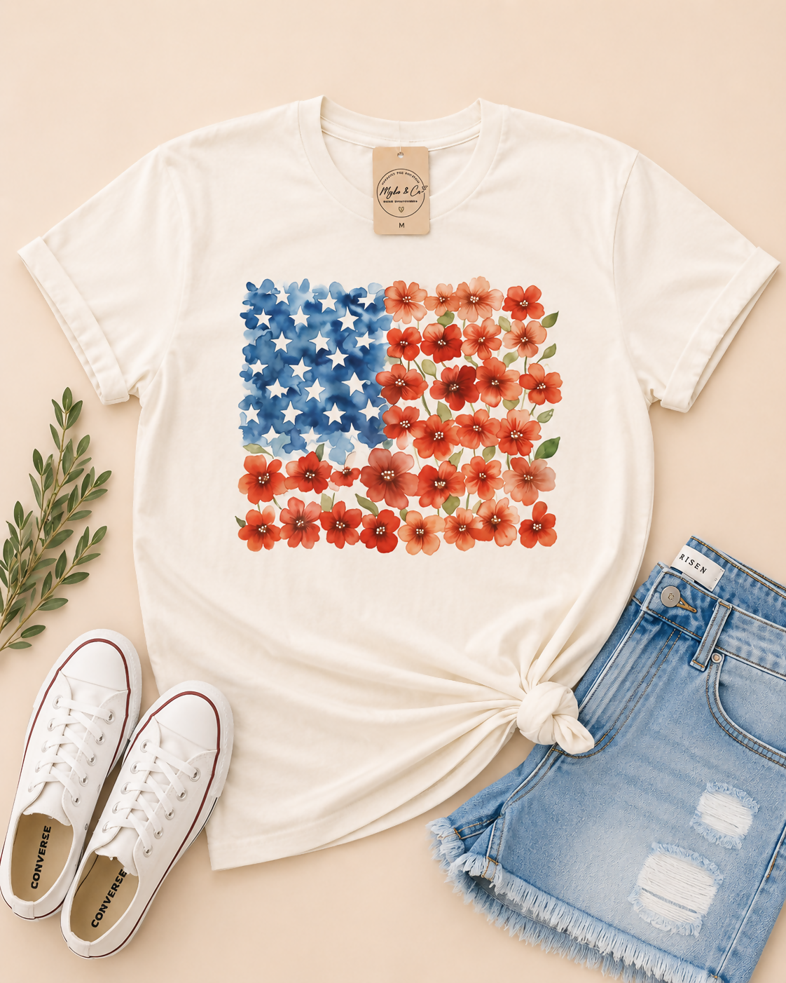 Red, White & Blue Flowers