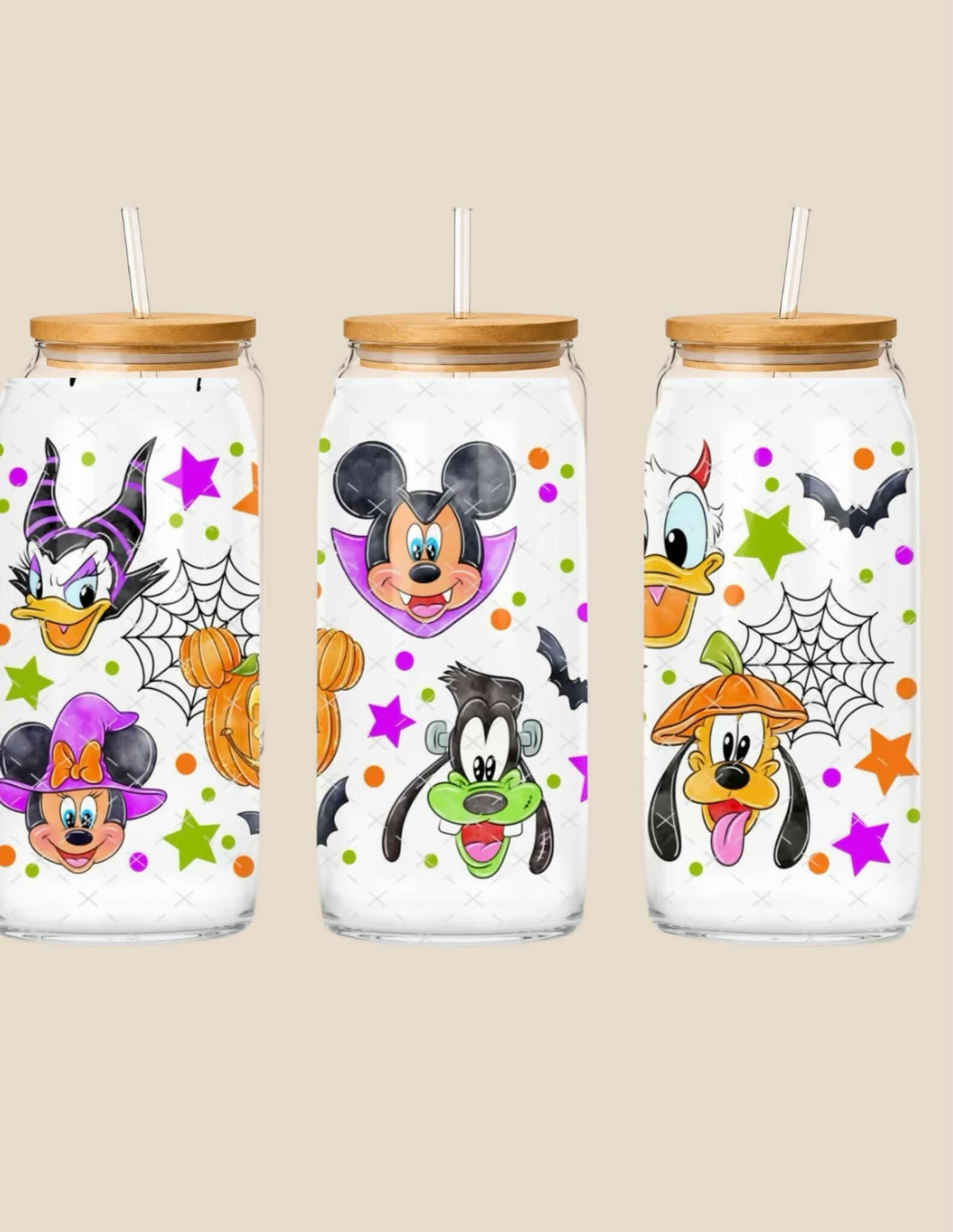 16oz Glass Halloween Tumblers