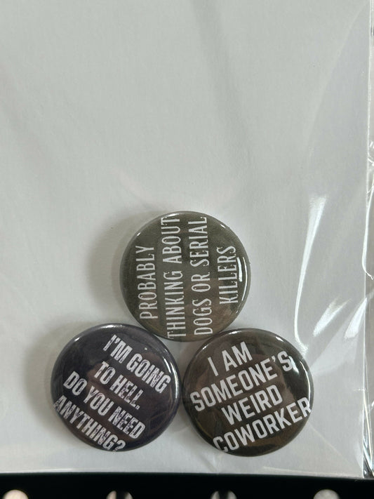 Funny Pinback button set