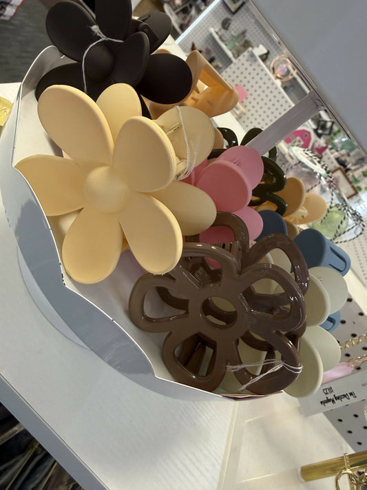 Large Flower Hair Clips