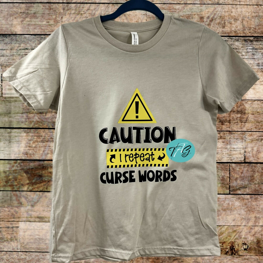 Caution I repeat curse words youth Tshirt