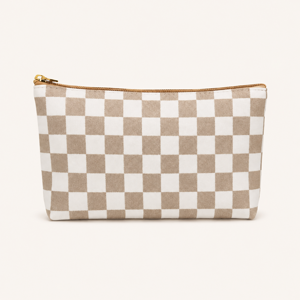 Checkered Travel Cosmetic Pouch