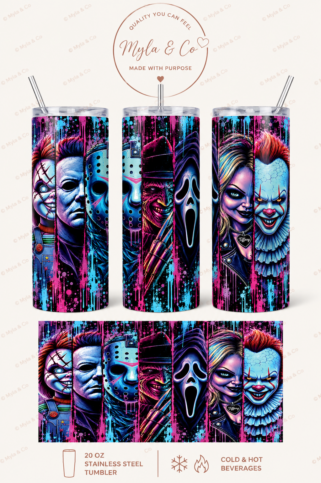 Neon Fright Crew 20 oz Tumbler