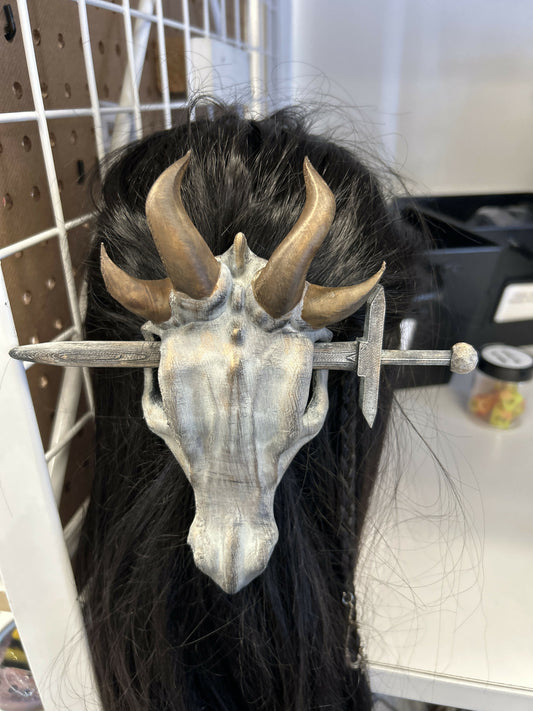 Dragon skull hair piece