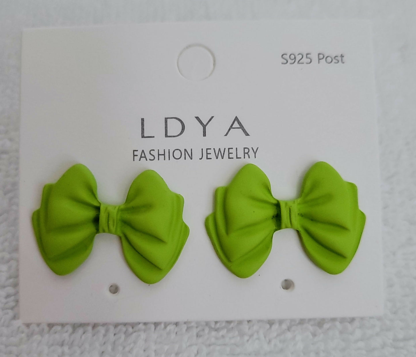 LDYA Green Bow Earrings