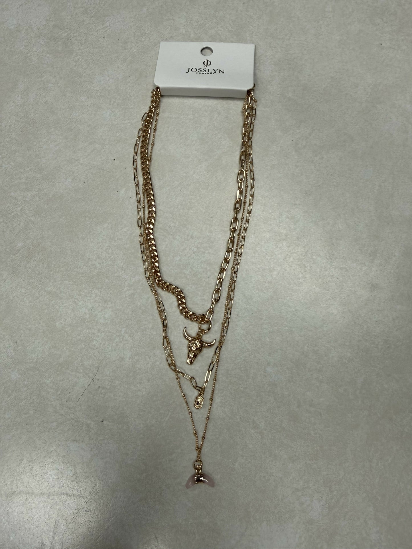 Bull and Stone Necklace