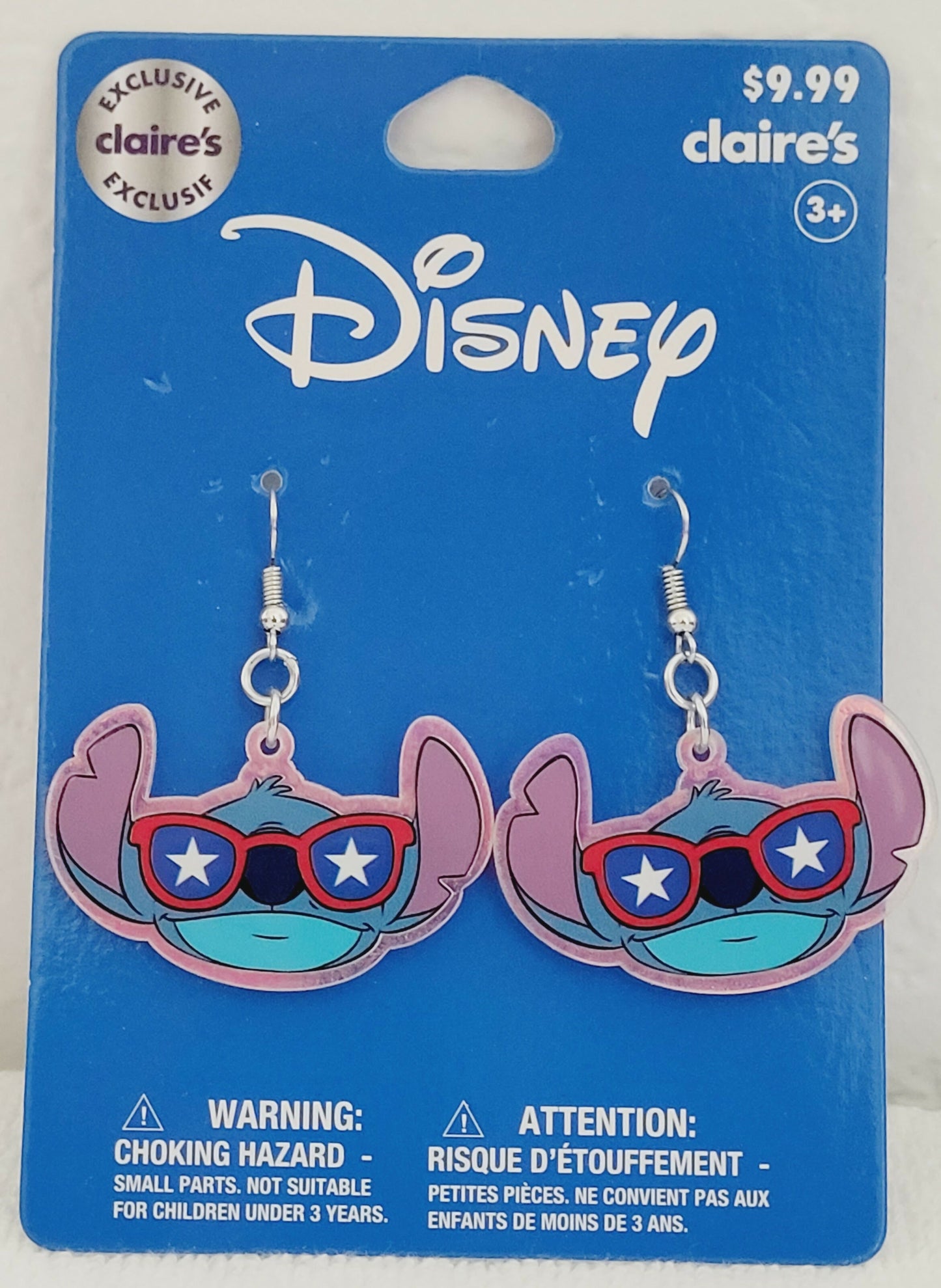 Disney STITCH Patriotic Acrylic Dangle Earrings