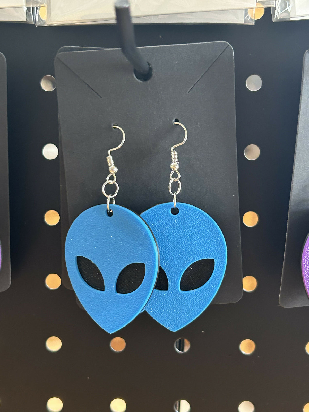 Alien earrings, neon