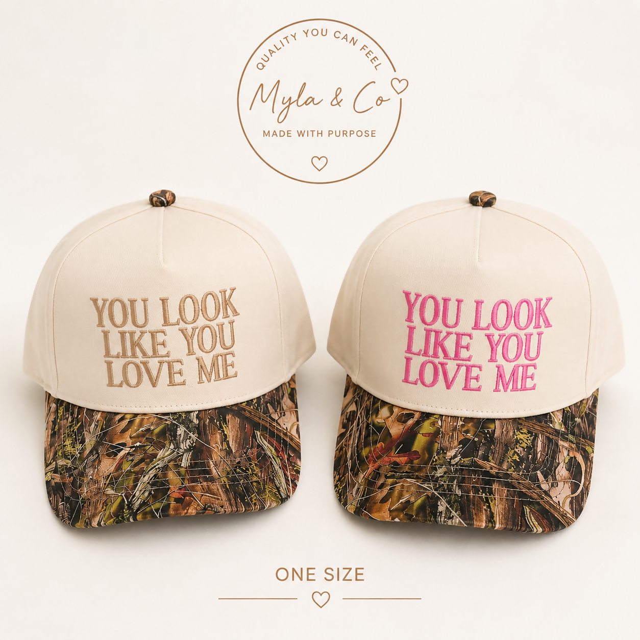 Me Embroidery Camo Trucker