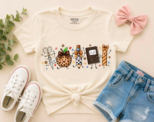 School Supplies & Bows Tee