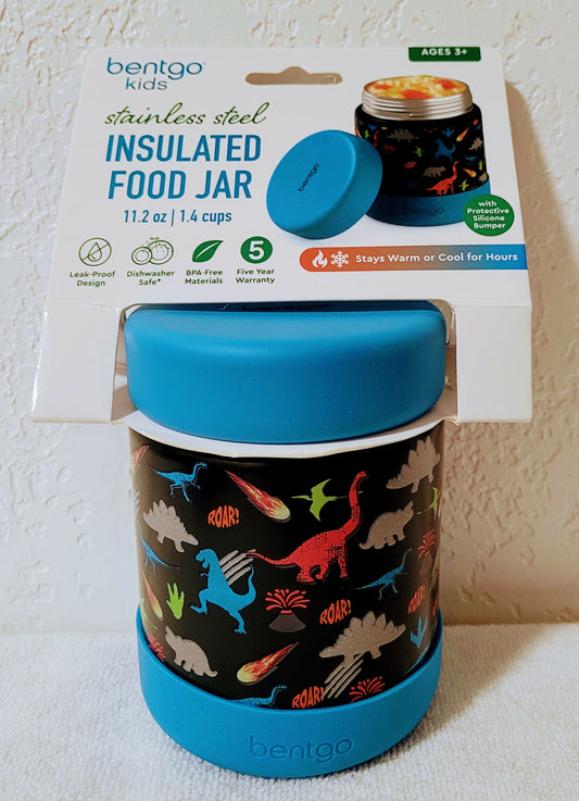 bentgo kids Dinosaur Stainless Steel Insulated Food Jar