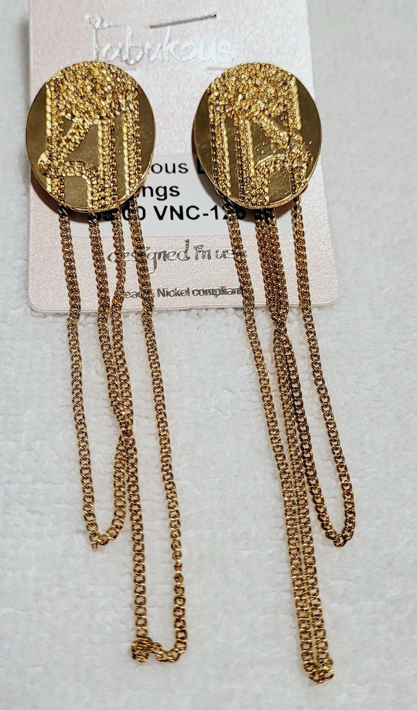 Fabutous Gold Tone Dangling Earrings