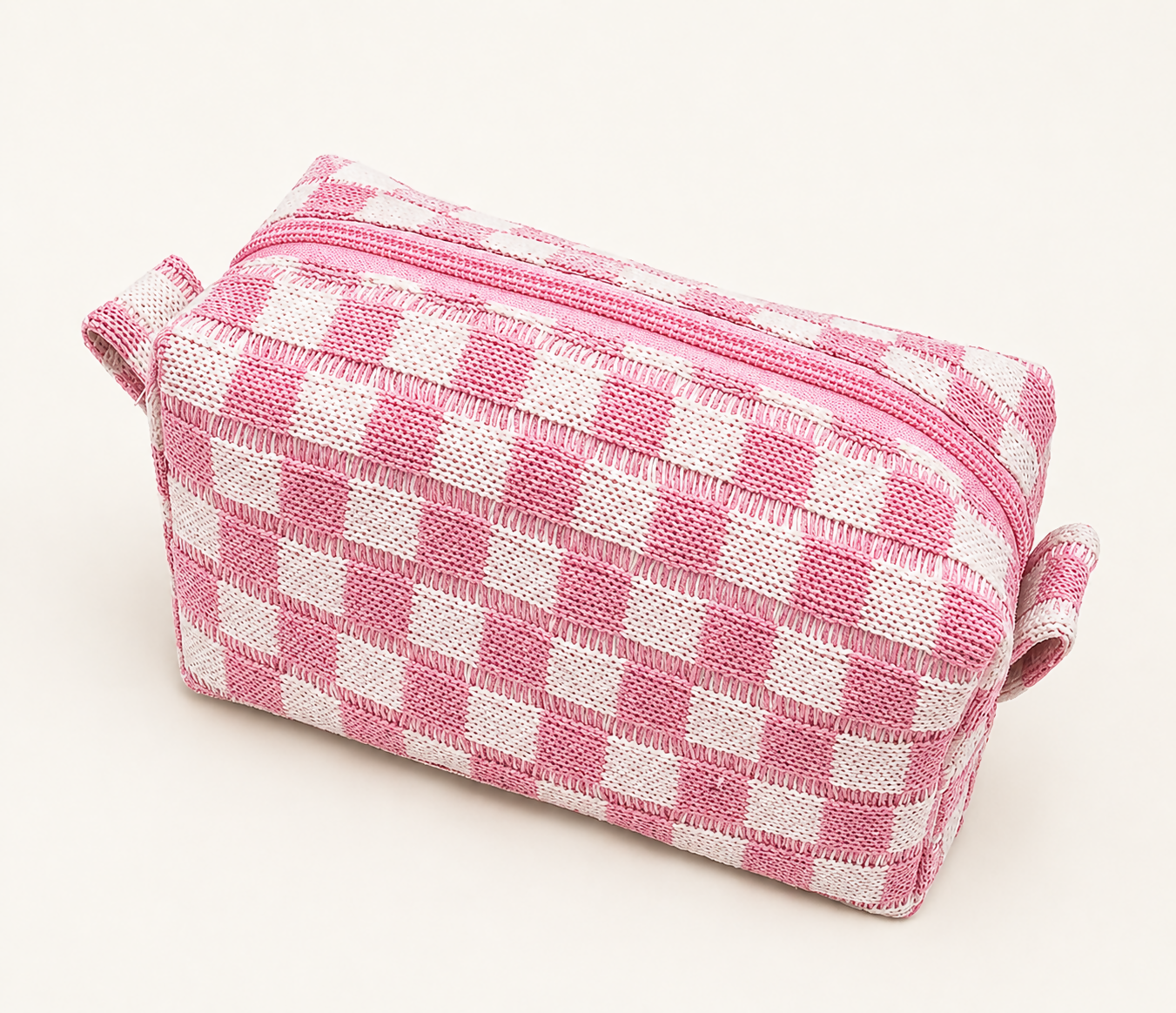 Checker Makeup Pouch